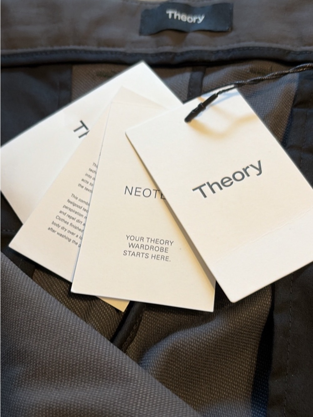 Theory Men's Gray Pants Theory Branded